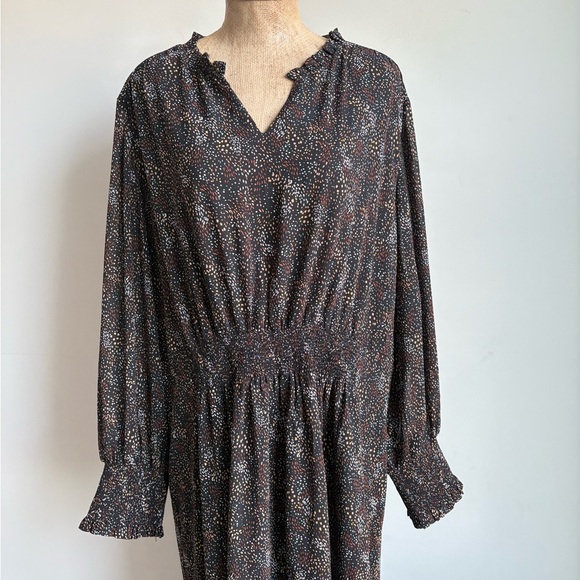 CJ Banks Long Sleeve Midi Dress 3X NEW - Picture 1 of 6